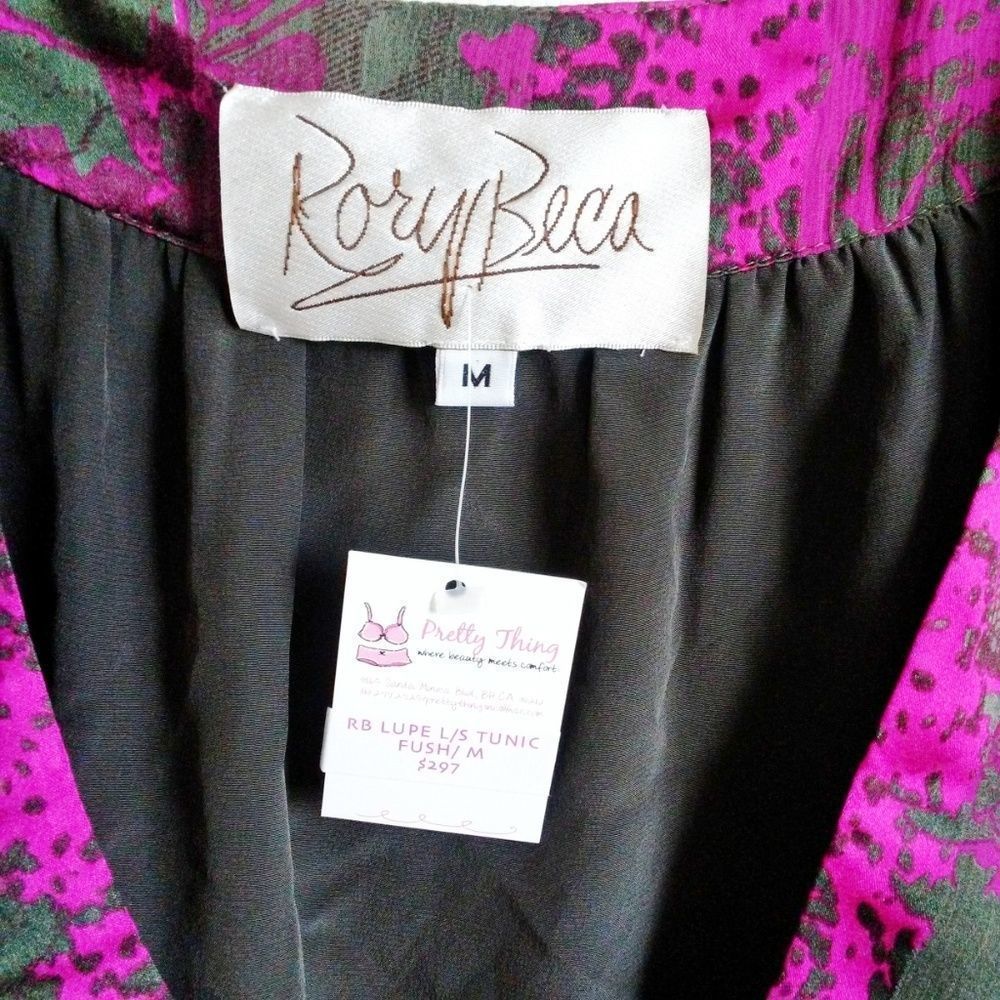 NWT Rory Beca Lupe V Neck 3/4 Sleeve Tunic Size M - Picture 5 of 8